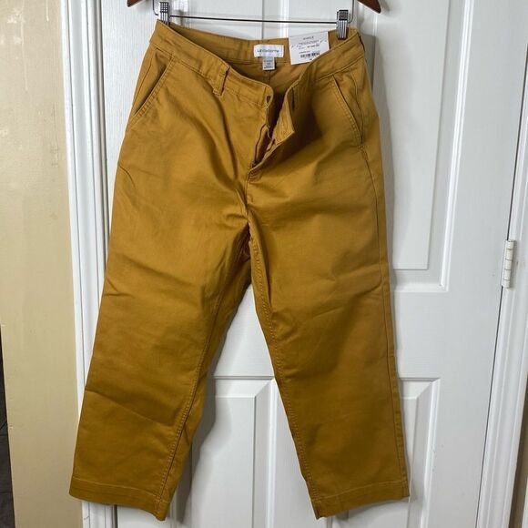 NWT Liz Claiborne Kemmerer Gold Classic Ankle Pants Size 10 Casual Stretch Cute! - Picture 1 of 9